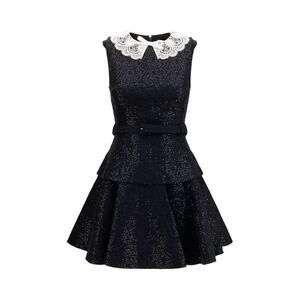 Self-Portrait Black Polyester Casual Women's Dress